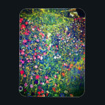 Íman Jardim Italiano Gustav Klimt<br><div class="desc">Magnet que apresenta a pintura petrolífera de Gustav Klimt Paisagem do Jardim Italiano (1913). Um belo jardim de flores coloridas: vermelho,  branco,  rosa,  roxo. Um presente de excelente para fãs de Arte Nouveau e de Arte Austríaca.</div>