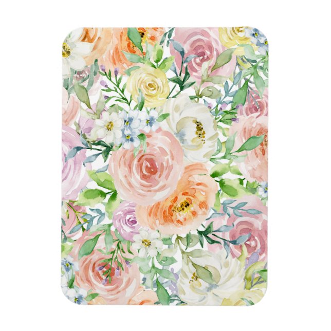 Íman Jardim romântico Pastel (Vertical)