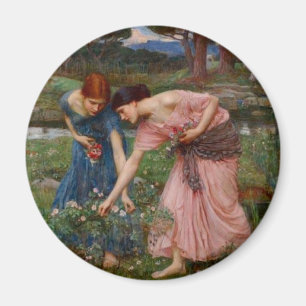 Íman Jardim Romântico Vintage Mulheres Pré-Rafaelitas