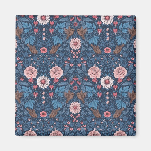 Íman Jardim selvagem em azul (Frente)