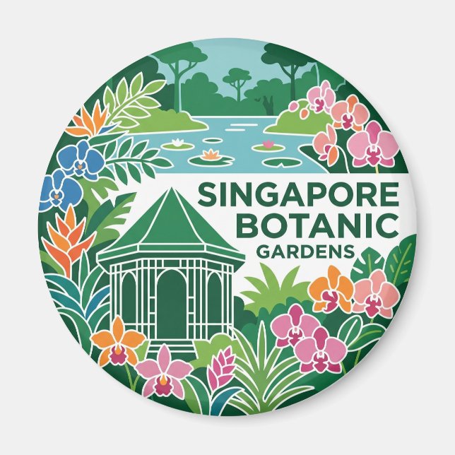 Íman Jardins Botânicos de Singapura Singapura (Frente)