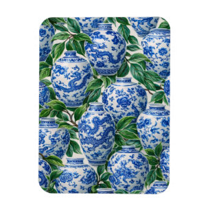 Íman Jarra de Gengibre em Porcelana Azul Chinesa