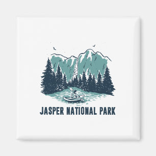 Íman Jasper Montanha Alberta Canadá Jasper Parque Nacio