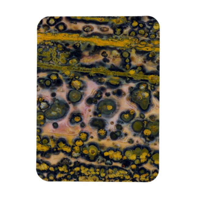Íman Jasper Oceano com manchas amarelas (Vertical)