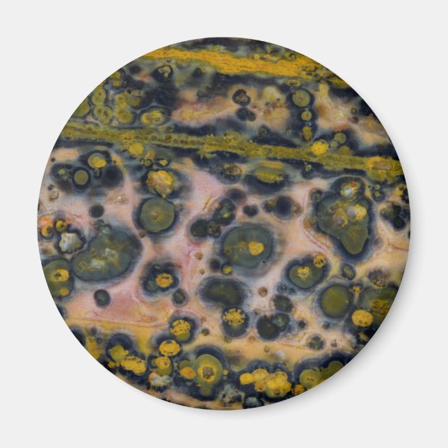 Íman Jasper Oceano com manchas amarelas (Frente)