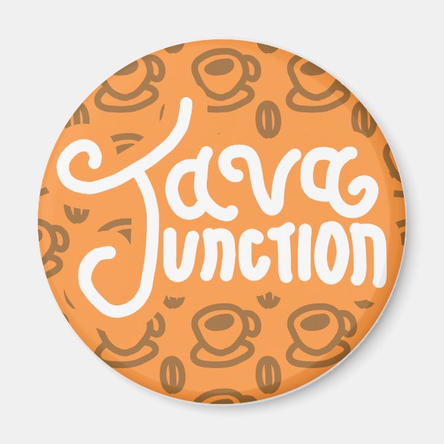 Íman Java Junction Coffee e Bean Magnet Orange (Frente)