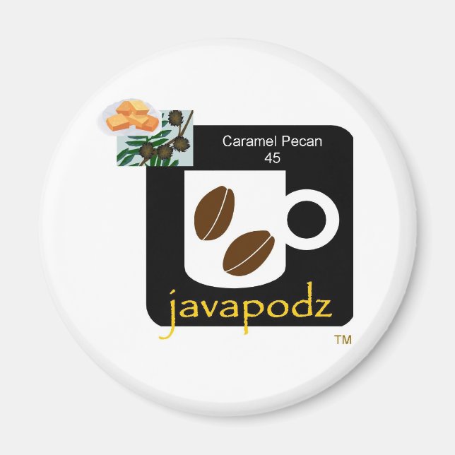 Íman JavaPodz Frig Magnet - Caramel Pecan (Frente)