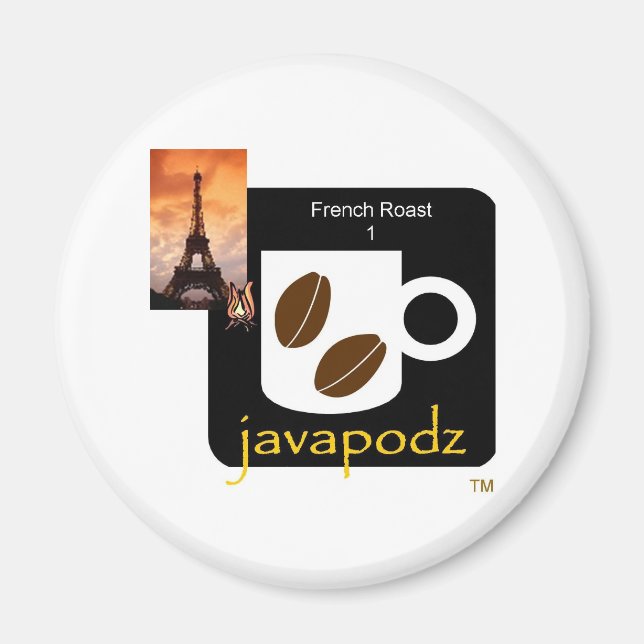 Íman JavaPodz Frig Magnet - França torrada (Frente)