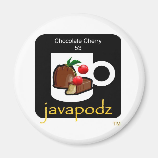 Íman JavaPodz - Mag de chocolate de cereja (Frente)