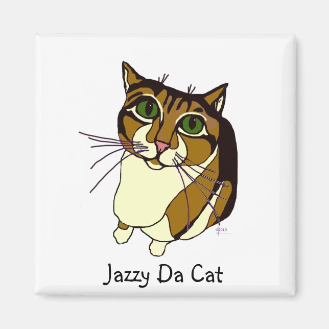 Íman Jazzy Da Cat Sq Magnet (Frente)