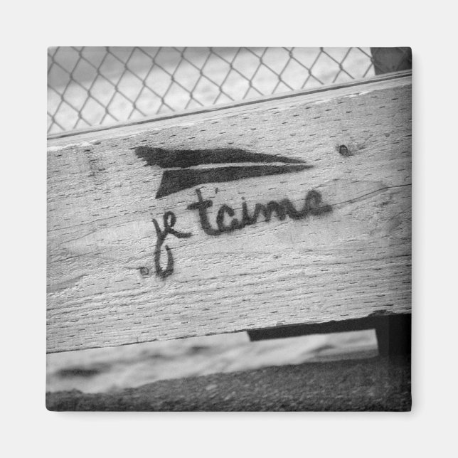 Íman Je T'aime (Eu te amo) Magnet (Frente)