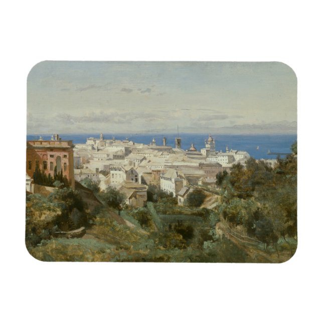Íman Jean-Baptiste-Camille Corot - Vista de Génova (Horizontal)