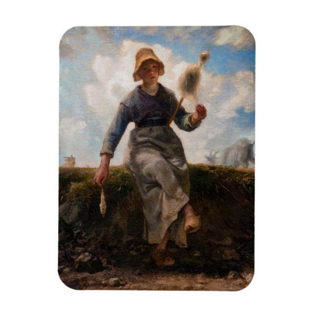 Íman Jean-Francois Millet - The Spinner Girl (Vertical)