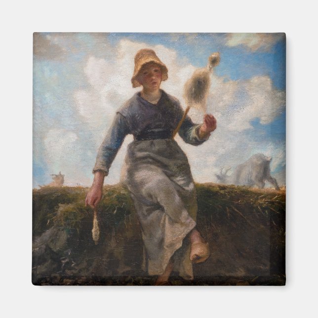 Íman Jean-Francois Millet - The Spinner Girl (Frente)