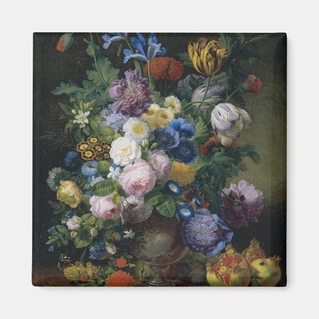 Íman Jean-Pierre-Xavier Bidauld Ainda Vive Com Tulipas (Frente)