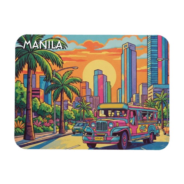 Íman Jeepney em Manila Filipinas Viagem (Horizontal)