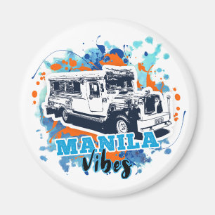 Íman Jeepney Manila Vibes Blue Orange