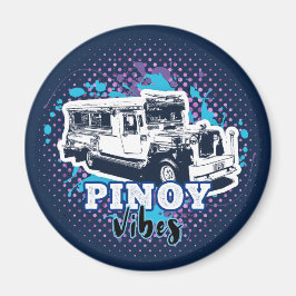Íman Jeepney Pinoy Vibes Azul Rosa