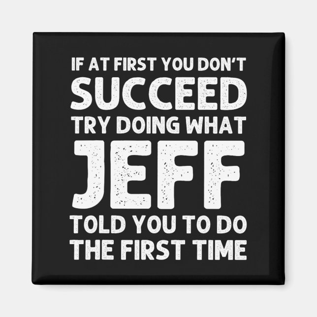 Íman Jeff Gift Name D Birthday Funny Christm  (Frente)