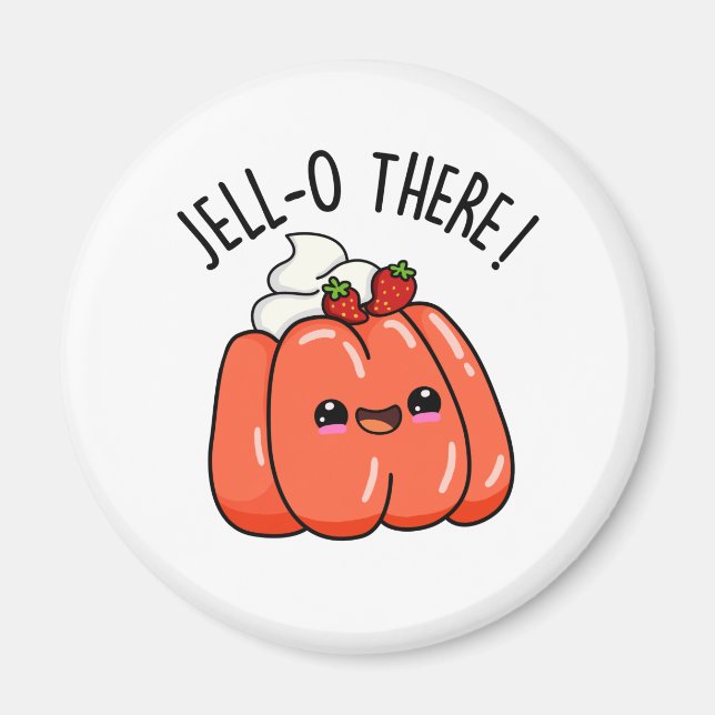 Íman Jello Lá Engraçado Laranja Jello Pun (Frente)