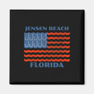 Íman Jensen Beach Flórida Bandeira Americana de Pesca V