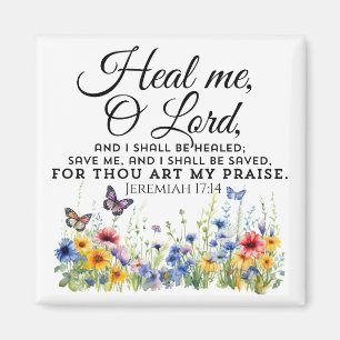 Íman Jeremiah 17:14 Bíblia de cura Verse Flores Selvage