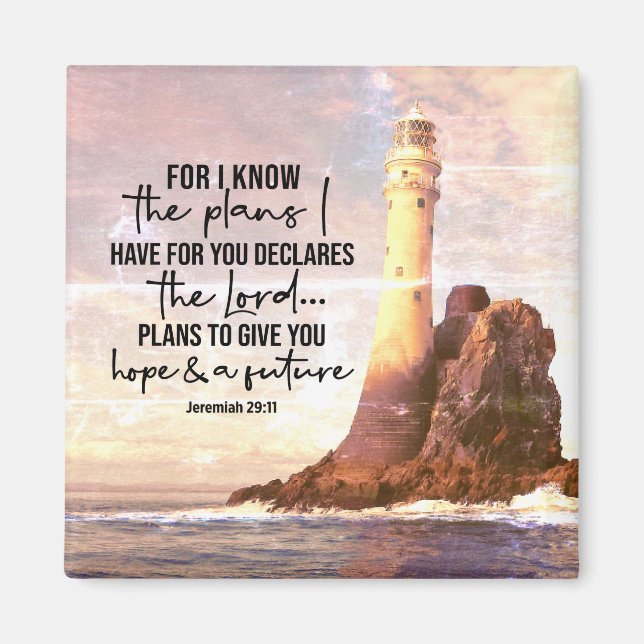 Íman Jeremiah 29:11 Eu sei os planos que tenho para voc (Frente)