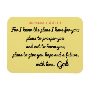 Íman Jeremiah 29:11 Magnet