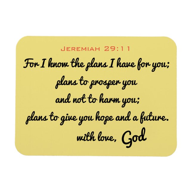 Íman Jeremiah 29:11 Magnet (Horizontal)