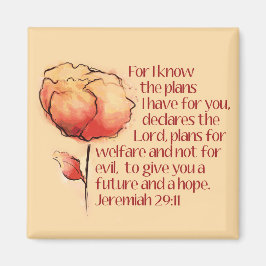 Íman Jeremiah 29:11 Magnet — Porque eu sei os planos...