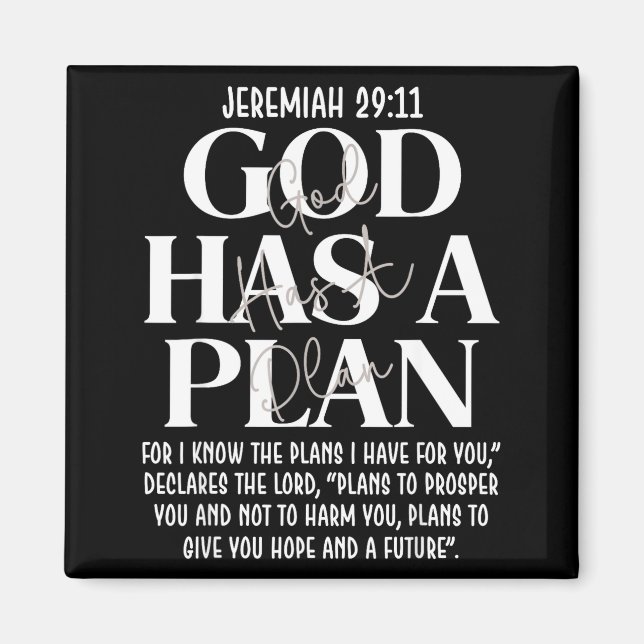 Íman Jeremias 29 11 Deus tem um plano versículo da bíbl (Frente)