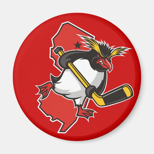 Íman Jersey Penguins Round Magnet (Frente)