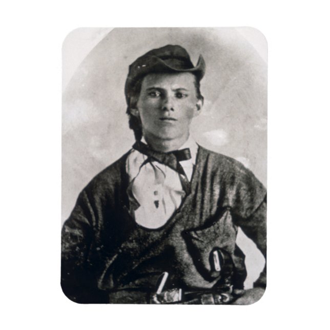 Íman Jesse Woodson James (foto b/w) (Vertical)