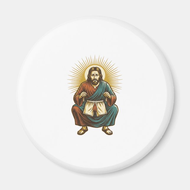 Íman Jesus Ajustando Cueca Incomoda no Meio da Agachada (Frente)