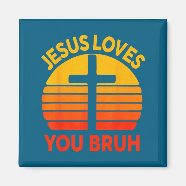 Íman Jesus Ama Bruh Cruz Versículo Bíblico Cristão (Frente)