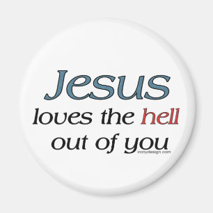 Íman Jesus ama o inferno fora de você ímãs