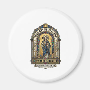 Íman Jesus Art Deco Gospel Jesus Art Deco Fé Cristã