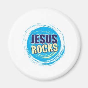 Íman Jesus balança 7 azuis & amarelos