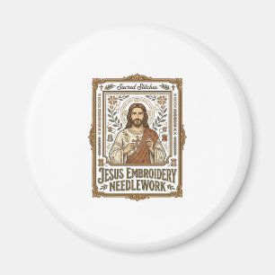 Íman Jesus Bordado Trabalhos de Agulha Jesus Bordado Ag