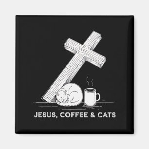 Íman Jesus Café Gatos Divertido Fofo Design Amantes de 