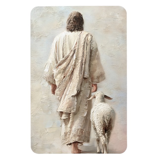 Íman Jesus Caminhando com o Cordeiro (Vertical)