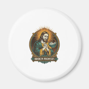 Íman Jesus Chip Quebrado Preso No Prato De Molho Humor