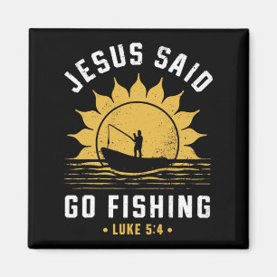 Íman Jesus Cristo Disse Vá Pescar Cristão Pescador F