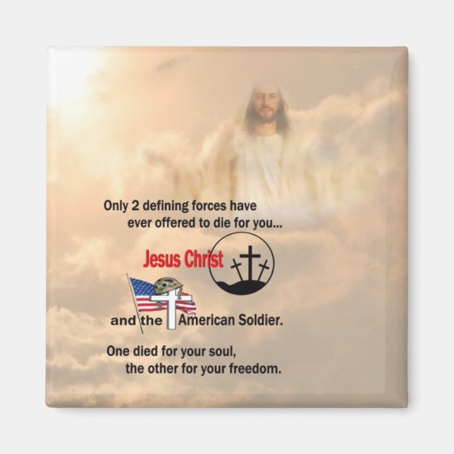 Íman Jesus Cristo e o Soldado Americano (Frente)