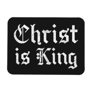 Íman Jesus Cristo é Rei Arte Grunge Gothic Blackletter