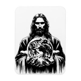 Íman Jesus Cristo Segurando a ilustração de Arte Mundia