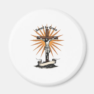 Íman Jesus Cross Faith Vintage Engraving Christian Shir