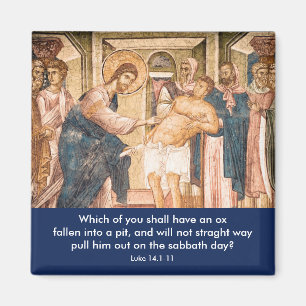 Íman Jesus cura o homem com hidropisia - ímã