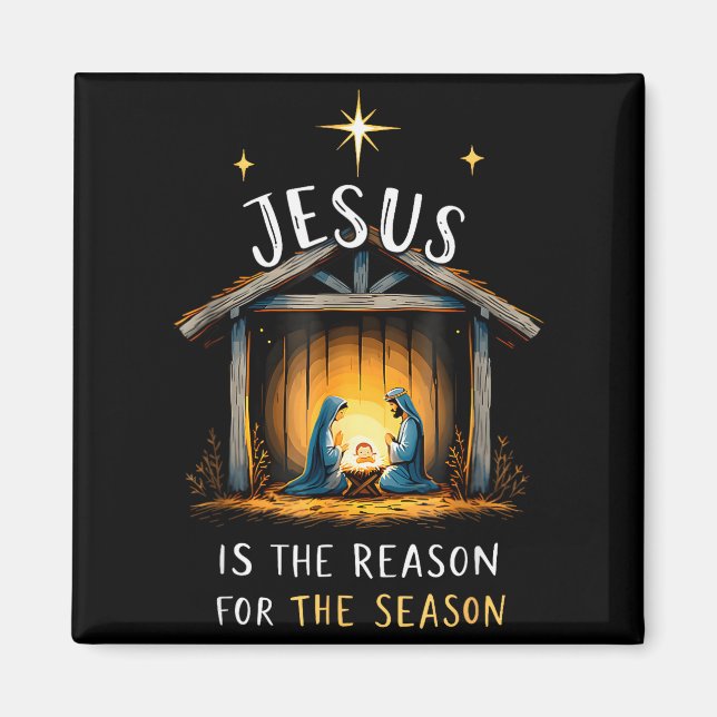 Íman Jesus É a Razão da Temporada Fé Cristã (Frente)