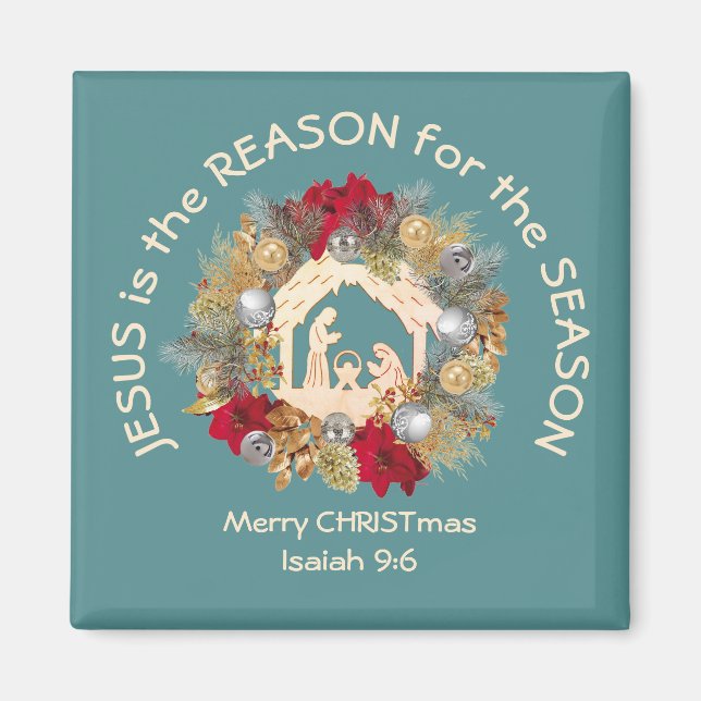 Íman JESUS É A RAZÃO DO Natal Azul (Frente)